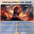 thumbnail image 3 of 1 Pcs 2D Flat License Plate Covers & Frames, Lion in Volcanic For Decorative Front, Waterproof For Decoration Aluminum License Plate Covers & Frames Cover For Men Women, 12" X 6", 3 of 7