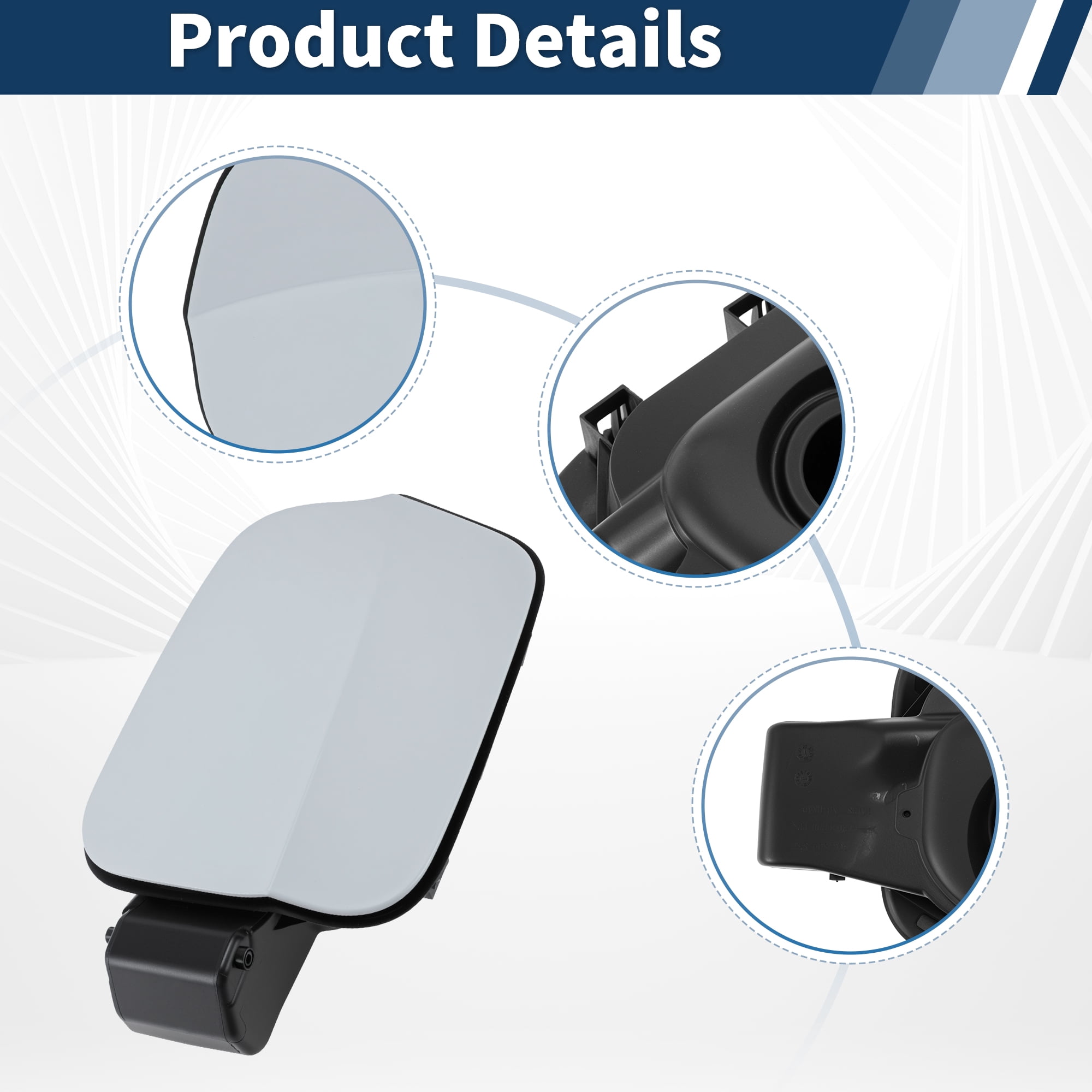 Unique Bargains White Fuel Tank Door Cover Cap 3CN809857 For VW Atlas Teramont