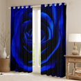 thumbnail image 2 of Manfei Couple Anniversary Black Out Curtains, Romantic Blue Rose Curtains Pack of 2 (42x63 Each), Flower Floral Bedroom Curtains, Living Room Curtains Decor, 2 of 6