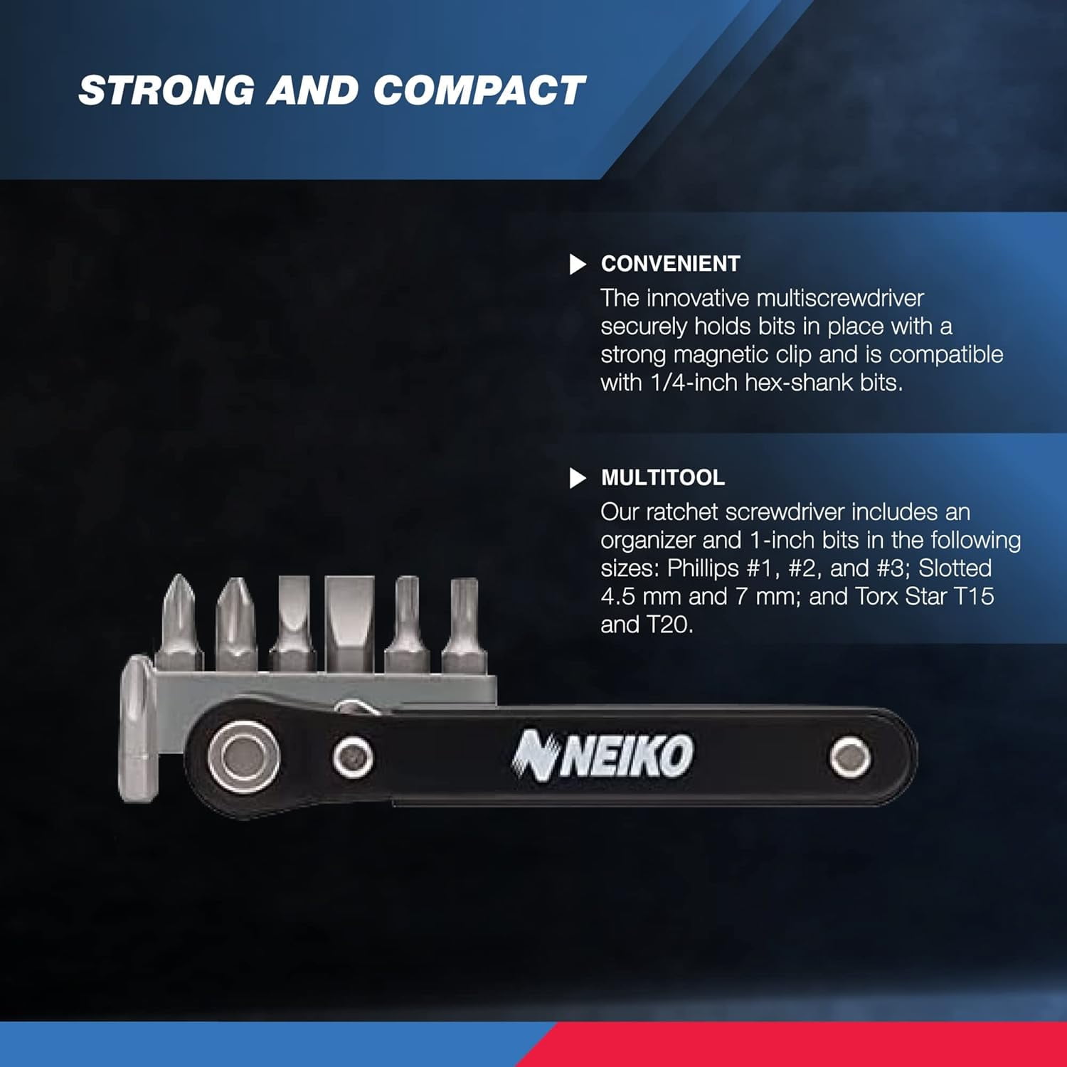 Neiko - Brandclub - NEIKO 03044A 1/4-Inch Drive Mini Ratchet