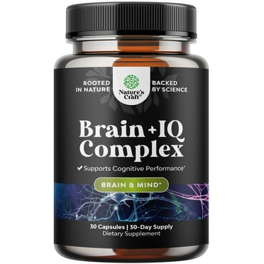 Nootropic Memory Supplement for Brain Support - Memory Pills for Brain Boost and Natural Energy Booster - Vitamin B 12 Bacopa Monnieri Rhodiola Rosea DMAE Ginkgo Biloba Phosphatidylserine Supplement