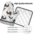 thumbnail image 4 of KLL Cool Chicken Pattern Oven Mitts and Pot Holders 2pcs Sets for Kitchen, Oven Mitt Heat Resistant 536°F, Oven Gloves for Kitchen,Cooking and Baking, 4 of 7