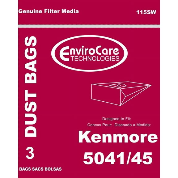 36 Designed To Fit Compatible with Kenmore 5041/5045 Vacuum Bags - Replaces 422495, 205041, 205045