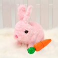 thumbnail image 2 of Pascua Eléctrico Walk Talk Hopping Bunny Juguete Con Zanahoria para Regalo () Rosa, 2 of 8