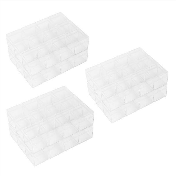 Caja de Embalaje de Plástico Transparente Cuadrada de 72 Piezas Caja de Dulces Caja de Joyas Caja de Regalo de Cumpleaños de Regalo de Fiesta