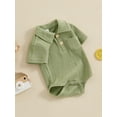 thumbnail image 3 of Bagilaanoe Newborn Baby Boys Summer Rompers Short Sleeve Bodysuits 3M 6M 12M Infant Casual One Piece Short Jumpsuit, 3 of 7