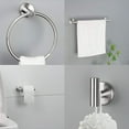 thumbnail image 7 of 6 Pcs Bathroom Hardware Set,Stainless Steel Round Wall Mounted Includes Hand Towel Bar,Toilet Paper Holder,Robe Towel Hooks,Bathroom Accessories Kit,Silver, 7 of 7