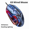 thumbnail image 2 of Silver Eagle G5 Mute Wired Mouse Six Keys Luminous Game E-Sports Machinery Computer Accessories Cross-Border Delivery, 2 of 7