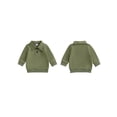 thumbnail image 2 of Miaouyo Toddler Baby Boy Fall Sweatshirts 6 12 18 24 Months 2T 3T 4T 5T Long Sleeve Lapel Collar Dinosaur Print Pullovers Fall Tops, 2 of 9
