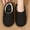 Black Slippers for Women, variant on Women's Quilted Closed Toe Mule Slippers, Warm Fleece Lined Slip‑On House Slippers, Cozy Lightweight Indoor Slippers Black 40