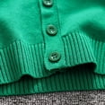 thumbnail image 6 of Odeerbi Kids Boys Girls Cardigan Sweater Children's Fashion Casual Solid Color Loose Button Long Sleeve V-neck Sweater Green, 6 of 9