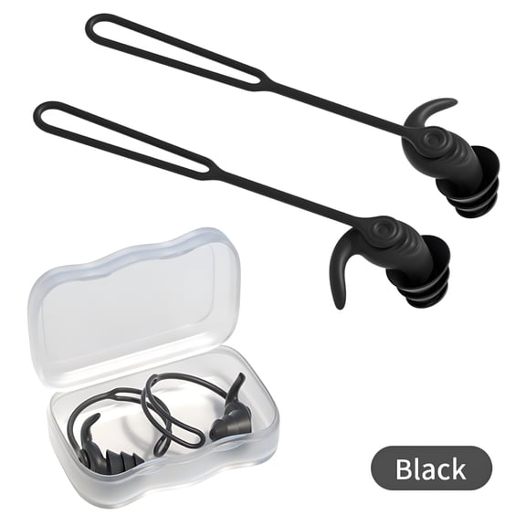 XIRQI Swimming Ear Plugs with Lanyard Noise Reducing Comfortable Earplugs for Swimmers Adults Kids Pool Beach Swim Ear Plugs