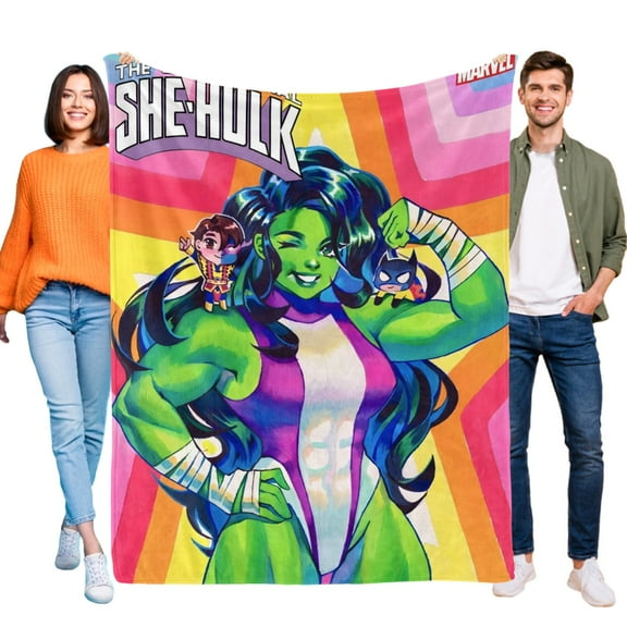 She Hulk-themed Pals Plush Throw Blanket Gifts for Fans Girls Boys Women Present Suitable for a variety of settings 40''*60''(100*150cm)