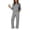 Gray, variant on Women Suits 2 Piece Set with Pockets Trendy Lapel Button Long Sleeve Top & Elastic Waistband Wide Leg Pants Suit Casual Solid Color Sweatshirt Sets Fashion Sweat Suits for Womens Pink M