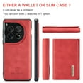 thumbnail image 2 of Allytech 2 in 1 Detachable Wallet Case for OnePlus 12 with Cash Pocket & Cash Slots, [Full Body Protection] [Magnetic Clasp] Luxury PU Leather Shockproof Slim Kickstand Case - Red, 2 of 9