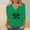 Green, variant on Odbmxy 3/4 Sleeve Tshirts Shirts for Women St. Patrick's Day V-Neck Women Plus Size Tops Shamrock Green Holiday Pullover Shirts