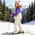 thumbnail image 5 of Atogsazn Toddler Baby Girls Windproof Clothes Set Kids Full Zip Jacket & Pants Ski Suit Winter Snowsuit Khaki 3-4 Years Fashion, 5 of 8