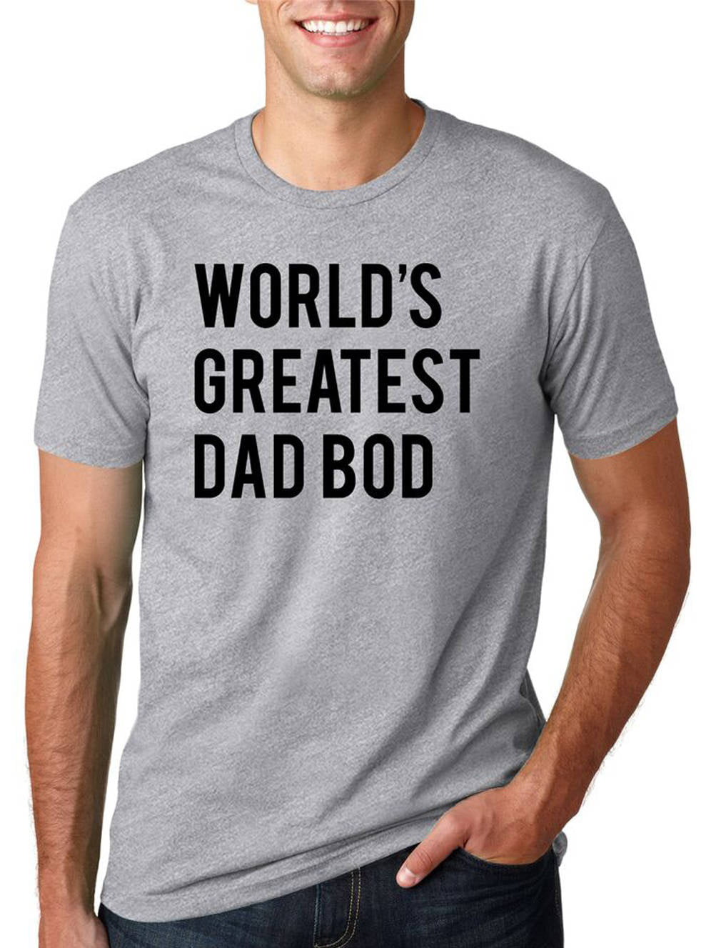 Mens Worlds Greatest Dad Bod T Shirt Perfect Gift for Dad Funny Father ...