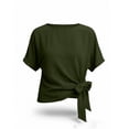 thumbnail image 5 of Ichuanyi Basic T Shirts for Women,Round Neck Short Sleeve Summer Shirts,Solid Loose Fit Tshirt, Plain Pullover Tops, Undershirts, 5 of 6