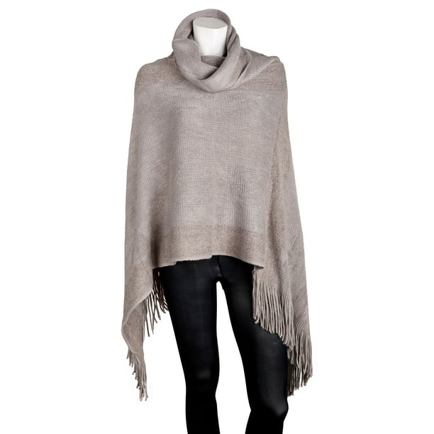 Sportoli Sportoli Women S Thick Warm Knitted Winter Shawl Cape Poncho Wrap With Cowl Neck Walmart Com Walmart Com