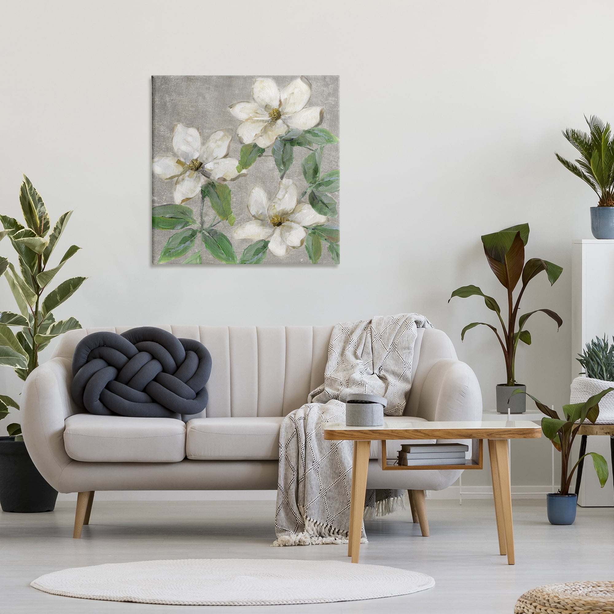 Stupell Industries Ivory Magnolia Trio Canvas Wall Art, design by Sally Swatland