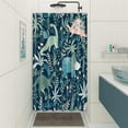 thumbnail image 3 of Kids Shower Curtains,Funny Dinosaur Shower Curtains, Cute Dinosaur for Boys Girls, Green Plant Leaf Flowers Colorful Bathroom Decor with Hooks Waterproof Fabric Polyester Bathtub Decorative, 3 of 6