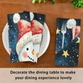 thumbnail image 6 of Napkin Satin Napkin 20*20Inchx1 Kitchen Towel Dinner Plate Towel Decorative Towel Napkin Tea Towel Suitable For Kitchen Table Shawl Cute Snowman, 6 of 8
