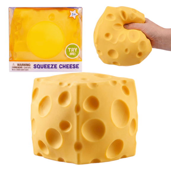 Yanxiao 4" Squeeze Cheese Squishy Toys, Squishy Cheese Block, Fidget Cheese Stress Squeeze Balls, Soft Slow Rising Squishy Cheese, Focus & Relaxation Stress Relief Toy for Kids