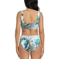 thumbnail image 3 of Rocae Let's go Travel Around the World for Bikini Set for Women Two Piece Sexy High Swimsuits Split Crossover Bikini, 3 of 9