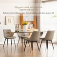 thumbnail image 5 of YOUNIKE Dining Chairs, Set of 2, Faux Leather Dining Chairs, Mid-Century Modern Upholstered Seat, No Armrests, No Wheels, Suitable for Family Living Rooms, Cafeterias, Khaki, 5 of 7
