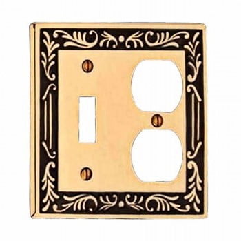 Victorian Supply Outlet - Victorian Switch Plate Toggle Outlet Antique Solid Brass