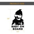 thumbnail image 2 of Mearo 2PCS Car Stickers, Car Decals, Baby on Board Car Sticker Sign Decal with Reflective Light, Self-adhesive Car Stickers and Decals, Vinyl Decals Car Accessories Universal for All Cars (Black), 2 of 7