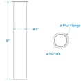 thumbnail image 5 of Seachoice Brass Drain Tube, 6 In. Long, 1 In. ID, 90-Degree Flange One End, 5 of 5