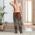 thumbnail image 6 of Lsque White Horse Autumn Birch Print Men's Pajama Pants, Lounge Pant - Comfortable Home Wear,Elastic Waistband, Stylish Design-Medium, 6 of 9