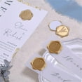 thumbnail image 5 of Briartw 30PCS Botanical Adhesive Wax Seal Stickers Self-Adhesive Wedding Invitation Envelope Seal Gold Stickers, 5 of 8