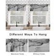 thumbnail image 4 of Grey Marble Curtain Valance for Windows/Living Room/Kitchen/Bathroom/Café, Short Rod Pocket Tier Curtain Window Treatment Panel Nature Marble Stone Ripple Modern Art Topper Curtain 60''x18'', 4 of 6