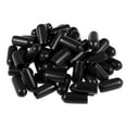 thumbnail image 1 of Tapas de rosca Uxcell de vinilo 50 piezas 0.24" negras, 1 of 3