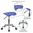 thumbnail image 2 of Vibrant Nautical Blue Tractor Seat and Chrome Stool, 2 of 9