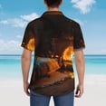 thumbnail image 4 of Fuzoiu Cozy Tree Hole Cabin Print Hawaiian Shirt for Men, Summer Beach Casual Short Sleeve Button Down Shirts, Men’s Beach Summer Shirts with Pocket,Small, 4 of 7