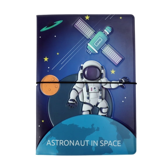 Unique Bargains 1 Pc Passport Holder Durable Astronaut Document Holder for Travel Navy Blue