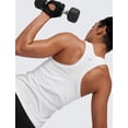 thumbnail image 4 of Musculosa CRZ YOGA sin costuras con espalda nadadora blanca talla grande, 4 of 4