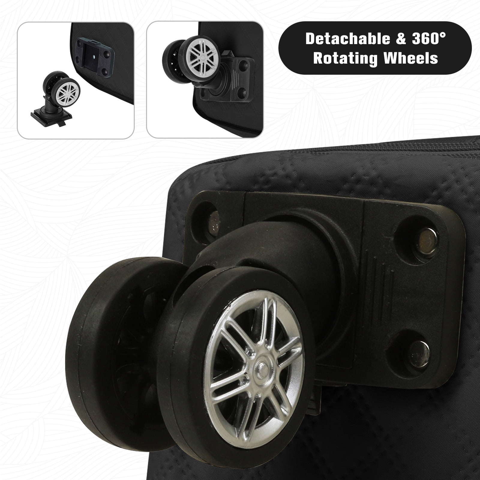 Expandable Rolling Travel Bag With 360° Detachable Wheels Trolley Sleeve Pocket Foldable Luggage Bag Waterproof Carry On Overnight Tote Duffle Bag For Home Storage Gym Moving Camping
