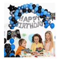 thumbnail image 1 of El kit de arco de globo de fiesta de cumplea?os incluye globos de látex azul blanco negro y globos de gamepad perfectos para suministros de decoración de fiesta de cumplea?os Banban LingWen 1327534340921, 1 of 1