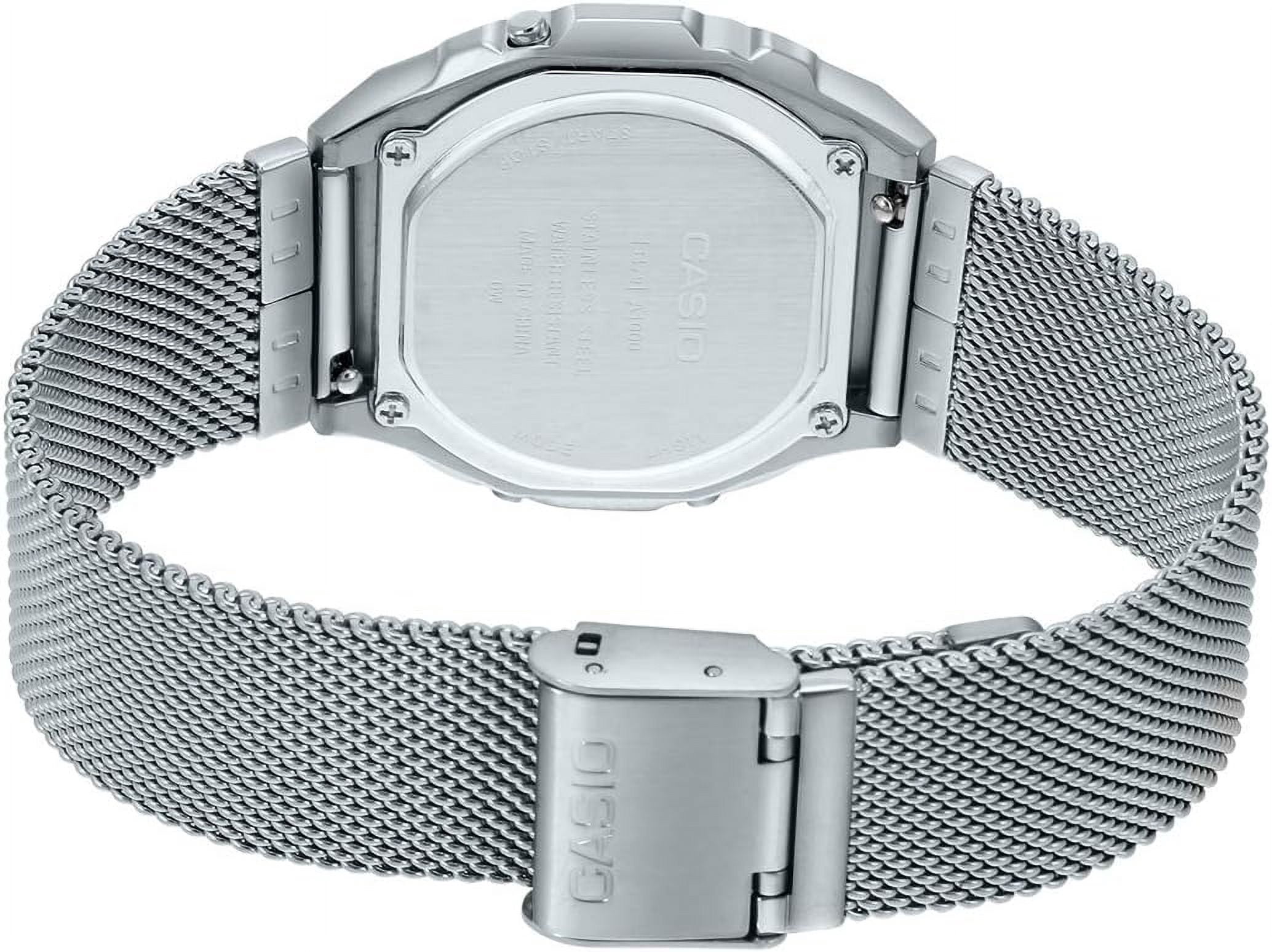 Casio A1000M-1B Collection Women's Digital Watch with Stainless Steel Strap