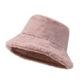 thumbnail image 2 of Bucket Hat for Womens, Lambs Wool Cute Girls Outdoor Fisherman Cap Casual Winter Warm Hat, 2 of 8