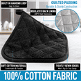 thumbnail image 4 of SUGARDAY Kitchen Pot Holders Sets Heat Resistant Pot Holder Cotton Oven Hot Pads for Cooking Baking Set of 3 7x7" Black, 4 of 7