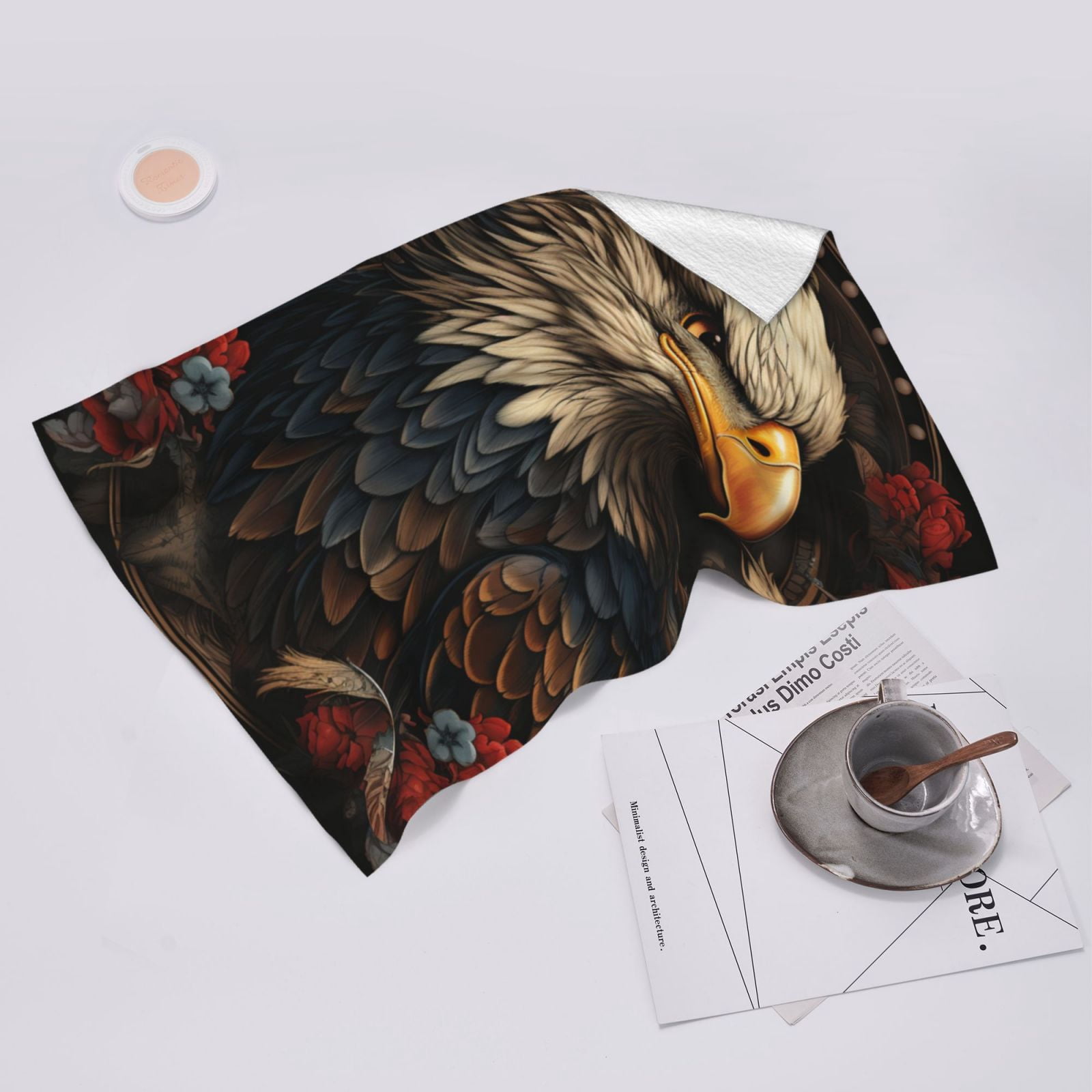 USA Navy Eagle American Flag United States Art 27.5" x 16" Ultra Soft Hand Towel, Face Wash Cloth for Bathroom, Gym, Travel, Pool