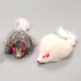 thumbnail image 1 of Flmtop 2Pcs Artificial Soft Plush Mouse Cat Teaser Pet Kitten Catch Interactive Toys Grey, 1 of 8