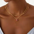 thumbnail image 2 of Turandoss June Birthstone Necklaces for Women 14K Gold Plated Dainty Alexandrite Light Purple Color Birthstone Layered Necklace Gold CZ Necklace Cute Women Jewelry Birthday Gifts, 2 of 7