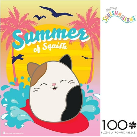 Buffalo Games 100-Piece Squishmallow Summer Interlocking Jigsaw Puzzle